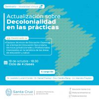 Invitan a participar del Seminario de Actualización sobre Decolonialidad en las Prácticas