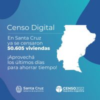 El 33 por ciento de los santacruceños y santacruceñas ya hizo el Censo Digital: hay tiempo hasta las 8 de la mañana del miércoles