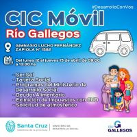 El CIC móvil llega al Gimnasio Municipal Lucho Fernández de Río Gallegos
