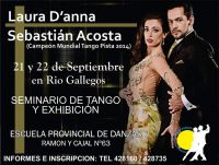 Laura D´anna y Sebastián Acosta brindaran seminario y exhibición de tango en la EPD