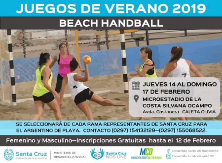 Se definen representantes santacruceños de Handball y Voley de playa