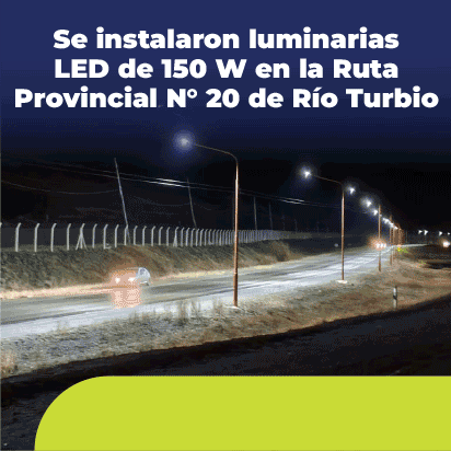 Luminarias LED en Rio Turbio