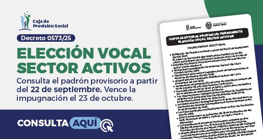 Elecciones Vocal por el Sector Activo
