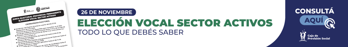 Elecciones Vocal por el Sector Activo
