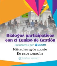 Invitan al Encuentro Virtual “Diálogos Participativos con el equipo de Gestión”
