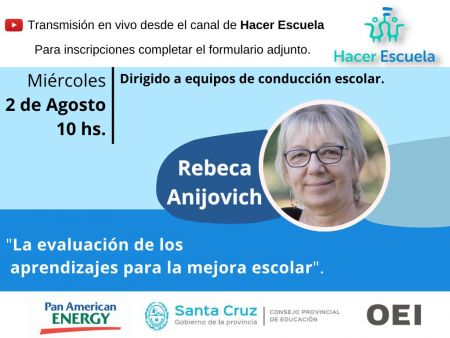 Invitan a la Conferencia “La evaluación de los aprendizajes para la mejora escolar”