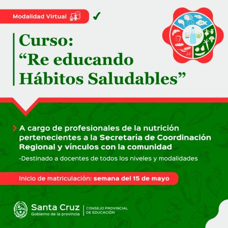 Invitan al Curso “Re educando Hábitos Saludables”