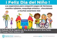 Desarrollo Social celebrará el Día de las Niñas y los Niños en el CEPARD y CIC Eva Perón