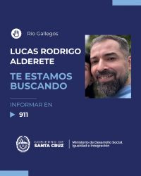 Se solicita colaboración para dar con el paradero de Lucas Rodrigo Alderete Peralta