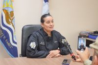 Valeria Herrera, directora de la Escuela de Policía de Santa Cruz.