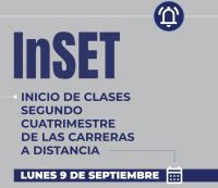 Comunicado importante sobre las carreras a distancia del InSET