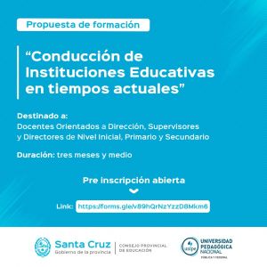 Dictarán la formación “Conducción de instituciones educativas en tiempos actuales”