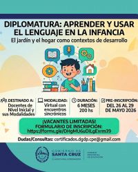Invitan a participar de la Diplomatura "Aprender y usar el lenguaje en la infancia"