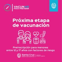 Vacunar para Prevenir: abre el formulario para la pre-inscripción a adolescentes con factores de riesgo