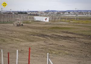 Vialidad Provincial realizó tareas de mantenimiento en la cancha del Club Independiente