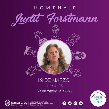 La Casa de Santa Cruz designará una sala con el nombre de Judit Forstmann