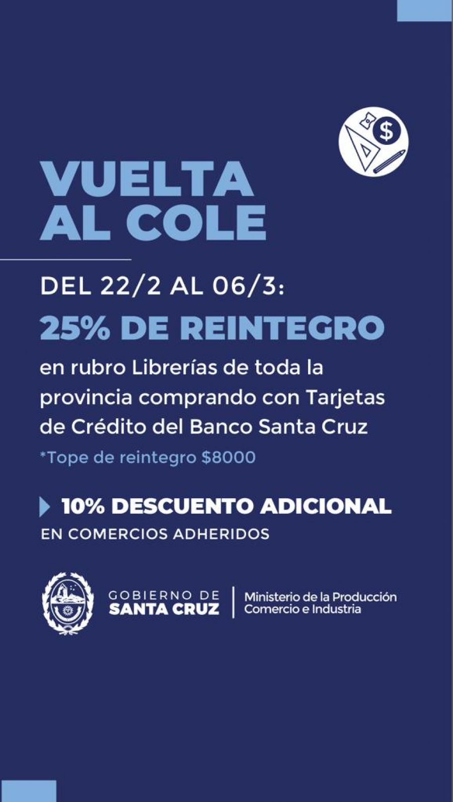 “Vuelta al Cole”: comienza a regir hoy y se extenderá hasta el 6 de marzo en las librerías de Santa Cruz
