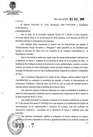 Aprobaron la extensión del horario comercial en Río Gallegos