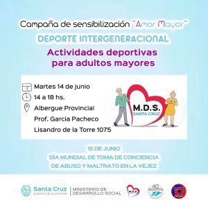 &quot;Amor Mayor&quot;: convocan a actividades para fomentar los buenos tratos a los Adultos Mayores
