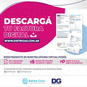 Se puede descargar la factura digital de Distrigas S.A.