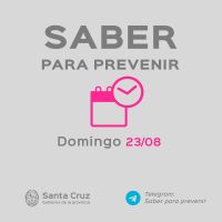 Saber Para Prevenir | Informe epidemiológico | Domingo 23 de agosto