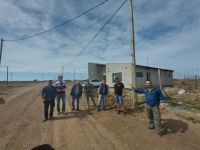 Recorrieron la obra de extensión de línea en el Bº 22 de Septiembre de Río Gallegos