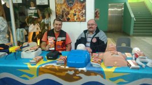 Protección Civil y Policía participaron  con stands en los festejos del 9 de julio