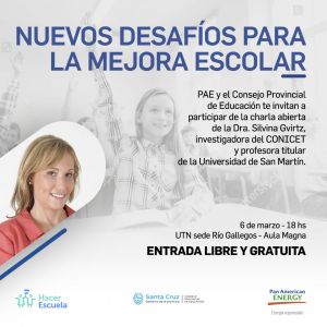 Este viernes se realizará la charla “Nuevos desafíos para la mejora escolar”
