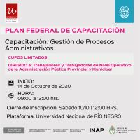 Santa Cruz integra el Plan Federal de Capacitación para Agentes de la Administración Pública de todo el país