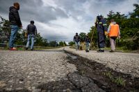 Vialidad Provincial realiza tareas de bacheo en la Ruta Provincial Nº 11