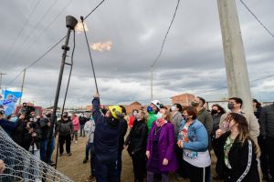 El Gobierno inauguró red de distribución de gas del Bº 22 de Septiembre de Río Gallegos