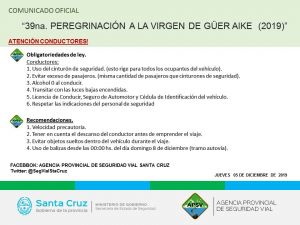 Peregrinación: Obligatoriedades al conducir y recomendaciones viales