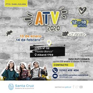 “A Todo Verano”: Continúan recibiendo inscripciones en Puerto San Julián