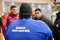 Claudio Vidal encabezó este domingo una intensa jornada de trabajo en Puerto Santa Cruz.