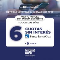 SPSE lanza nuevo plan de pago en cuotas sin interés con tarjeta del Banco Santa Cruz