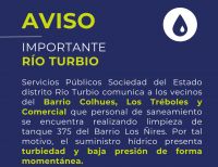 Comunicado de Servicios Públicos para Río Turbio