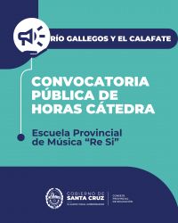 Convocatoria Pública para la cobertura de horas cátedra en la Escuela Provincial de Música Re Si