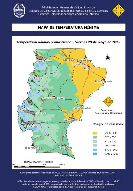 Anuncian fin de semana con nieblas, lluvias y heladas en Santa Cruz