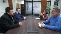 Ezequiel Verbes,Belén Emilger y Intendente de Caleta Olivia Pablo Carrizo.