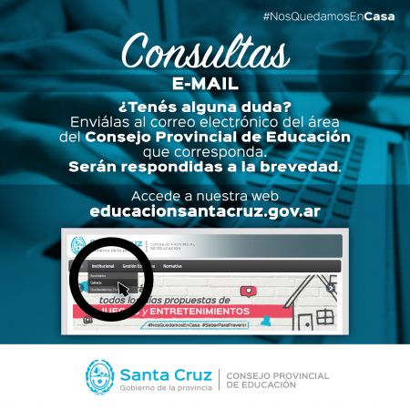 Educación informa en su web los correos electrónicos de diversas áreas