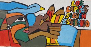 Mural de estudiantes secundarios de Río Gallegos 