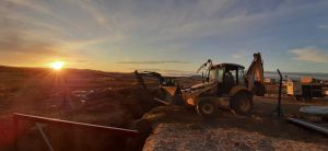 Servicios Públicos realiza avances de obra en Puerto San Julián