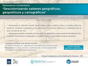 Inscripciones abiertas a Diplomatura Universitaria gratuita para Docentes de Santa Cruz