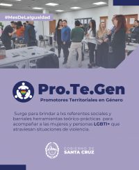 Se lanzó el programa PRO.TE.GÉN  para convertirse en promotor territorial en género