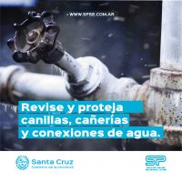 Recomendaciones para prevenir el congelamiento de canillas, cañerías y conexiones de agua