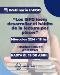Invitan a participar de un webinario sobre promoción de la lectura