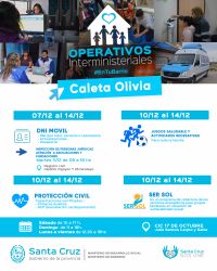 #OperativoInterministerial  durante toda la semana en Caleta Olivia