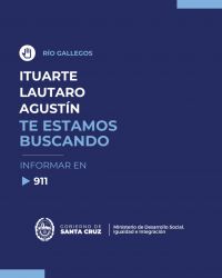 Se solicita colaboración para dar con el paradero de Lautaro Agustín Ituarte