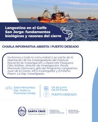Puerto Deseado: Invitan a charla abierta sobre el langostino en el Golfo San Jorge con especialistas del INIDEP