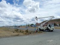 Servicios Públicos inauguró obras de iluminación en acceso sur a Caleta Olivia